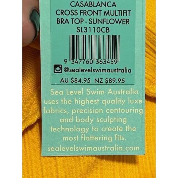 Yellow Bikini Top | Sea Level Swim | Yellow | Size 10 - Picture 8 of 9